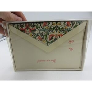 Crane & Co Invitation Card & Envelope Ecruwhite Florentine 10ct
